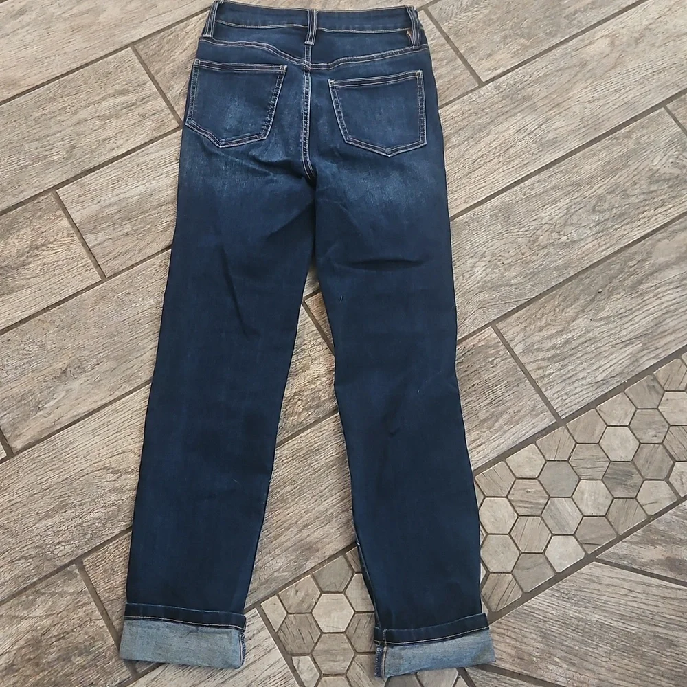 No Boundaries Dark Blue Distressed Boyfriend Jeans Size 1 - Picture 4 of 4